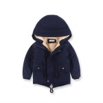 Manteau enfant - doublee polaire - de 4  10 ans - bleu marine