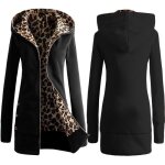 Manteau femme automne manches longues  capuche loose fit - funmoon - noir - rose - adulte - femme