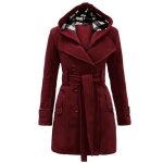 Manteau femme à capuche hiver fit grande vêtements xh466 - bordeaux Manteau femme à capuche hiver fit grande vêtements xh466 - bordeaux