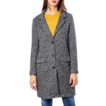 Manteau femme gris jacqueline de yong - polyester - bouton - melange - hiver