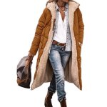 Manteau femmemanteau femme hiver automne  capuchemanteau femme hiver chic long avce doublure polaire ...