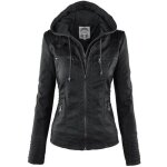 Manteau femme hiver cuir hoodies - hooded  capuche manche longue avec poche haute qualit mince doublure ...