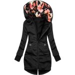 Manteau femme hiver long chaud sweat  capuche grande taille color block - marque inconnue