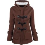 Manteau femme - luxe - uni - veste femmes - capuche - blouson épaississant - café Manteau femme - luxe - uni - veste femmes - capuche - blouson épaississant - café