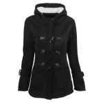 Manteau femmes hiver uni veste à capuche fbc94 noir Manteau femmes hiver uni veste à capuche fbc94 noir