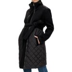 Manteau noir femme mamalicious mix jacket