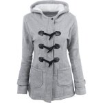 Manteau femme de marque mi - longue à capuche manteau épaississant manteau femme slim duffle coat femmegris ... Manteau femme de marque mi - longue à capuche manteau épaississant manteau femme slim duffle coat femmegris ...