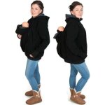 Manteau femme multi - fonction kangourou grandes poches noir