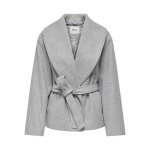 Manteau femme - only augusta life - court - ceinture à la taille - gris Manteau femme - only augusta life - court - ceinture à la taille - gris