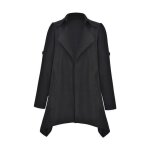 Manteau funmoon - caban - pardessus femme - manches longues - blazer entaill� - noir