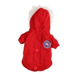 Manteaux dhiver � capuche pour chien - surenhap - rouge xl - coton polyester