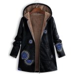 Manteau dhiver chaud pour femmes - os - imprim floral - poches  capuche - manteau oversize vintage ...