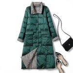 Manteau dhiver pour femmes - funmoon - imprimé en coton long et matelassé avec capuche et duvet - brun ... Manteau dhiver pour femmes - funmoon - imprimé en coton long et matelassé avec capuche et duvet - brun ...