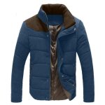 Manteau dhiver pour homme - funmoon - collier en peau de pêche - cachemire - fermeture éclair Manteau dhiver pour homme - funmoon - collier en peau de pêche - cachemire - fermeture éclair