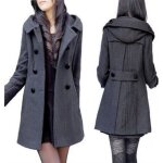 Manteau dhiver long femme en mlanges de laine olali