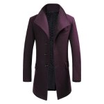 Manteau homme chaud dhiver en laine trench - coat parka slim fit business bordeaux m29c8 Manteau homme chaud dhiver en laine trench - coat parka slim fit business bordeaux m29c8