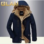 Manteau homme hiver à capuche mode avec velours rétro longue vêtement masculin grande taille m - 5xl Manteau homme hiver à capuche mode avec velours rétro longue vêtement masculin grande taille m - 5xl