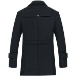 Manteau hommes hiver court trench coat en laine chaud veste slim epais pardessus parka coupe vent jacket ...