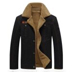 Manteau homme hiver militaire epais casual funmoon - noir