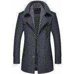 Manteau homme en laine daffaires - marque - gris fonce - revers slim - duffle coat homme