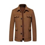Manteau homme de marque laine hiver chaud mode garder au chaud trench slim fit casual coat - gris Manteau homme de marque laine hiver chaud mode garder au chaud trench slim fit casual coat - gris