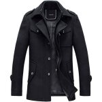 Manteau homme laine hiver chaud trench - coat caban lgant blouson parka veste regular fit casual manteaux ...
