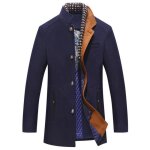 Manteau hommes laine hiver chaud trench - coat caban élégant blouson parka veste regular xd618 bleu Manteau hommes laine hiver chaud trench - coat caban élégant blouson parka veste regular xd618 bleu