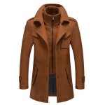 Manteau homme laine hiver chaud trench - coat classique pardessus parka caban veste fit manteaux habill ...