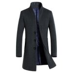 Manteau homme de marque en laine mlange manteau long manteau homme slim paississant duffle coat hommegris ...