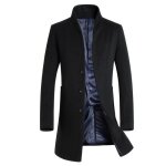 Manteau homme de marque en laine mlange manteau long manteau homme slim paississant duffle coat homme ...