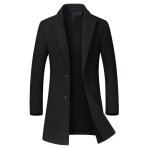 Manteau homme pardessus laine mi - long caban veste chaud automne hiver mode Manteau homme pardessus laine mi - long caban veste chaud automne hiver mode
