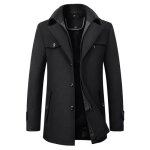 Manteau homme pardessus laine mi - long caban veste pais chaud automne hiver