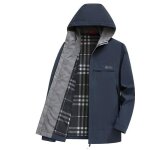 Manteau homme regular  capuche - vert - automne / hiver - 100% polyester - style casual