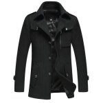 Manteau homme revers pardessus hiver - automne - noir - mp09035915