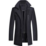 Manteau homme - slim fit - double col rabattu - noir - mp16405462