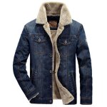 Manteau en jean homme m xxxxl - marine - couleur unie - col montant - tissu en denim