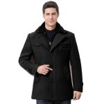 Manteau en laine dhiver pour hommes manteau chaud paissi de grande taille