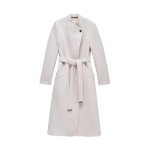 Manteau long wool peacoat with belt - salsa