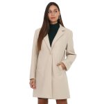 Manteau mi long. col revers et manches longues. fermeture par 1 bouton. poches lat�rales. pour femme ...