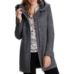 Manteau only sedona gris femme fermeture clair et boutons