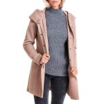 Manteaux - only - sedona - capuchon drap� - fermeture cach�e - rose