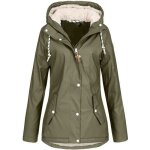 Manteau de pluie solide pour femme - funmoon - veste  capuche impermable extrieure - vert