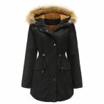 Manteau en polaire - femme - noir - chaud et dcontract