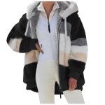 Manteaux polaire zipp�e pour femme mode en peluche � capuche �paissir blouson chaud hiver d�contract�e ...
