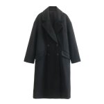 Manteau femme - printemps automne - double boutonnage - couleur unie