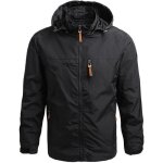Manteau de sport pour homme - funmoon - coupe - vent de montagne - noir - manches longues