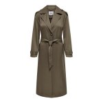 Trench only line - femme - walnut - extra long - ceinture  nouer - 2 poches latrales