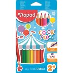 Maped - 12 crayons de couleur jumbo colorpeps pour enfants certifis fsc - premiers crayons de coloriage ...