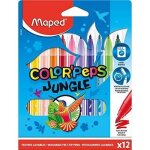 Feutres � colorier - maped - color peps jungle - lot de 12 - pointe fine - multicolore