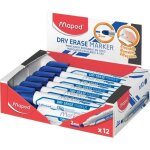 Maped - marqueurs effa�ables � sec bleu x 12